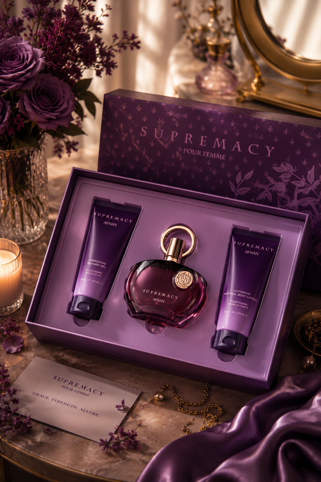 Supremacy Purple Gift Set By Afnan