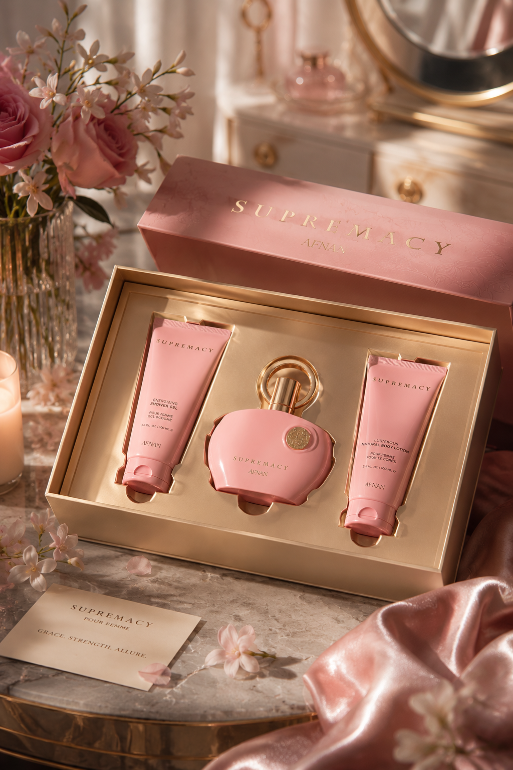 Supremacy Pink Gift Set By Afnan